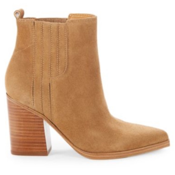 Marc Fisher Oshay Western Short Boots Booties Light Brown Tan Suede Size 8 - Picture 5 of 5